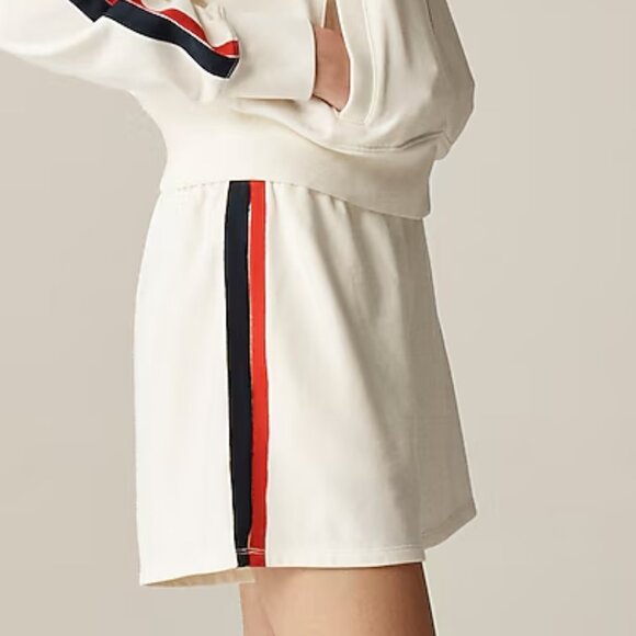J crew Ivory‎ Terry boxer short with stripes Womens XL - Picture 2 of 6